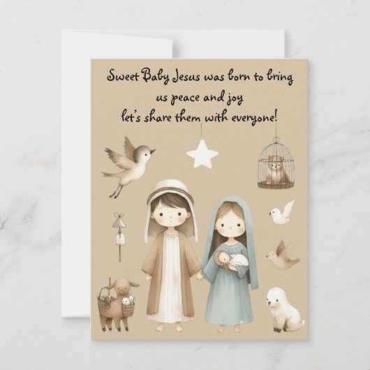 Deel de Liefde deze Kerst! Religieuze Groet Kaart (Voorkant)