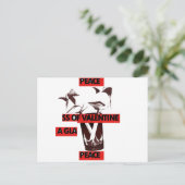 Deel de liefde: een glas Valentijn Vredeskunst Briefkaart (Staand voorkant)