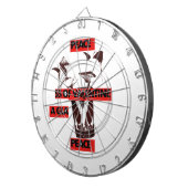 Deel de liefde: een glas Valentijn Vredeskunst Dartbord (Voorkant Rechts)