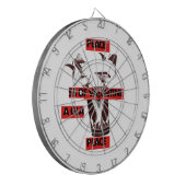 Deel de liefde: een glas Valentijn Vredeskunst Dartbord (Voorkant Links)