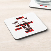 Deel de liefde: een glas Valentijn Vredeskunst Drankjes Onderzetter (Linkerzijde)