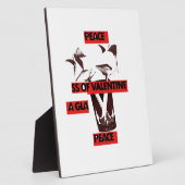 Deel de liefde: een glas Valentijn Vredeskunst Fotoplaat (Zijkant)