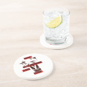 Deel de liefde: een glas Valentijn Vredeskunst Zandsteen Onderzetter (Zijkant)