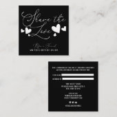 Deel de Liefde Eenvoudige Minimale Harten Script R Aanbevelingskaartje (Voorkant / Achterkant)