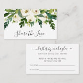 Deel de Liefde Elegant Floral Rozen en Greenery Aanbevelingskaartje (Voorkant / Achterkant)