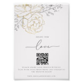 Deel de Liefde Elegante Huwelijksfoto Deel QR Code Foto Afdruk (Voorkant)