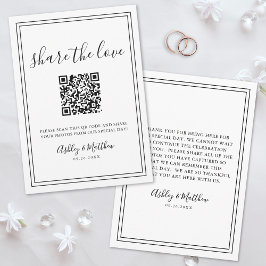 Deel de Liefde Foto Capture QR Code Trouwen Informatiekaartje