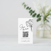 Deel de liefde Foto delen QR code bruiloft Informatiekaartje (Staand voorkant)