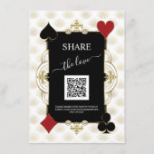 Deel De Liefde Foto Huwelijk QR Code Bord Menu (Achterkant)