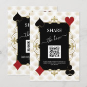 Deel De Liefde Foto Huwelijk QR Code Bord Menu (Voorkant / Achterkant)