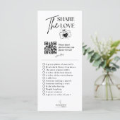 Deel de liefde foto ik spion bruiloft spel scaveng menu (Staand voorkant)