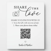 Deel de Liefde Fotoalbum QR Code Fotoplaat (Voorkant)