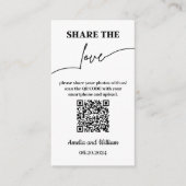 Deel de liefde | Fotodeling met QR-code Informatiekaartje (Voorkant)