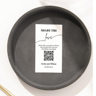 Deel de liefde   foto's delen met QR-code  Informatiekaartje