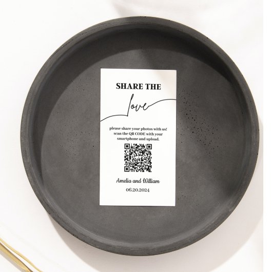 Deel de liefde | foto's delen met QR-code Informatiekaartje