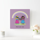 Deel de liefde - Gelijkheid voor iedereen Vierkante Klok (Huis)