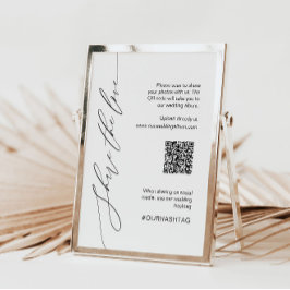 Deel de Liefde Hashtag Sjabloon met QR-code Kaart