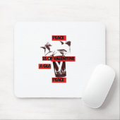 Deel de liefde met een glas valentijn peace.jpg muismat (Met muis)