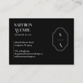 Deel de Liefde Minimale Aangepaste Monogram Crest Aanbevelingskaartje (Achterkant)