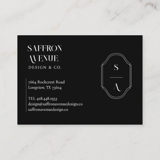 Deel de Liefde Minimale Aangepaste Monogram Crest Aanbevelingskaartje (Achterkant)