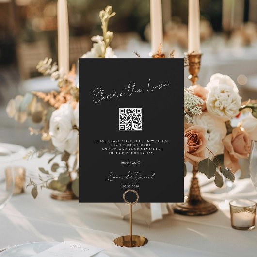 Deel de Liefde QR Code Black Wedding Gallery