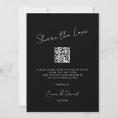 Deel de Liefde QR Code Black Wedding Gallery (Voorkant)