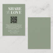 Deel de liefde QR code bruiloft foto delen Informatiekaartje (Voorkant / Achterkant)