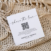 Deel de liefde QR code bruiloft foto delen Informatiekaartje