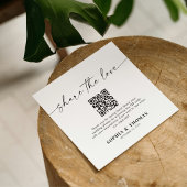 Deel de liefde QR code bruiloft foto delen Informatiekaartje