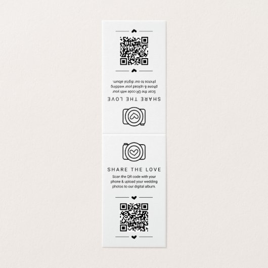 Deel de Liefde QR Code Digitaal Fotoalbum Kaart (Buitenkant ongevouwen)