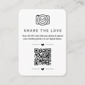 Deel de Liefde QR Code Digitaal Fotoalbum Kaart (Voorkant)