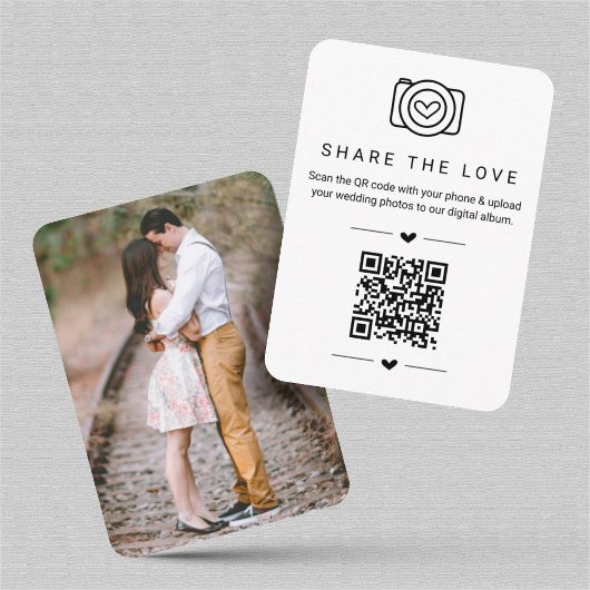 Deel de Liefde QR Code Digitaal Fotoalbum Kaart