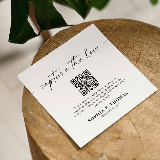 Deel De Liefde QR Code Huwelijksfoto's Delen Informatiekaartje