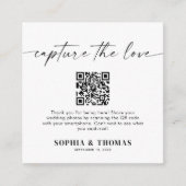 Deel De Liefde QR Code Huwelijksfoto's Delen Informatiekaartje (Voorkant)