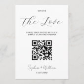 Deel De Liefde QR Code Scanbare Foto Huwelijk Feestdagenkaart (Voorkant)