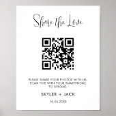 Deel de Liefde QR Code Sharing App Trouwfoto Poster (Voorkant)