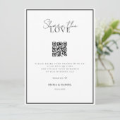 Deel de Liefde QR Code White Wedding Gallery (Staand voorkant)