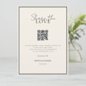 Deel de Liefde QR Code White Wedding Gallery (Staand voorkant)
