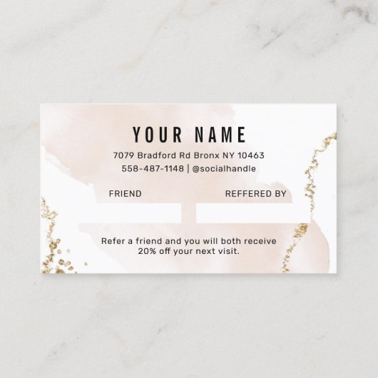 Deel de Liefde Referral-kaart Visitekaartje (Achterkant)