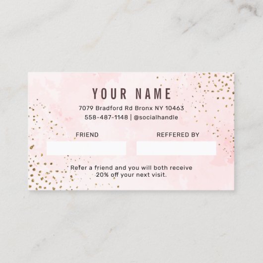 Deel de Liefde Referral-kaart Visitekaartje (Achterkant)