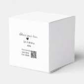 Deel de liefde scan QR-code voeg sociale details t Bedankdoosjes (Achterkant)