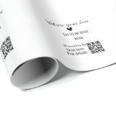 Deel de liefde scan QR-code voeg sociale details t Cadeaupapier (Rol Hoek)