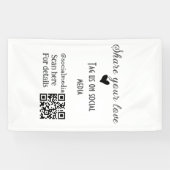 Deel de liefde scan QR-code voeg sociale details t Spandoek (Horizontaal)