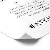 Deel de Liefde Sociale Media Trouw Hashtag Poster (Hoek)
