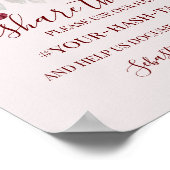 Deel de Liefde Sociale Media Wedding Hashtag Poster (Hoek)