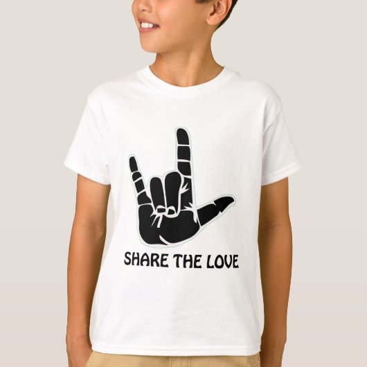 deel de liefde t-shirt (Voorkant)