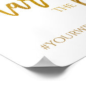 Deel de Liefde Trouwbord | 8 x 10 | Goud Folie Poster (Hoek)