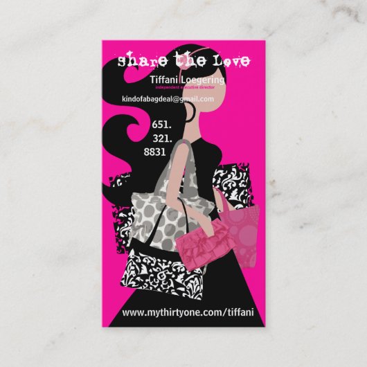 Deel de liefde verwijzingskaart aanbevelingskaartje (Voorkant)