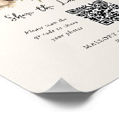 Deel de Liefde Vintage Camerahuwelijk QR-code Poster (Hoek)
