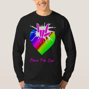 Deel de liefde voor jongens en meisjes t-shirt